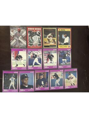 FRANK THOMAS VINTAGE MLB COLLECTION UPPER DECK/TOPPS/ STAR CO NM 13 CARD LOT HOF